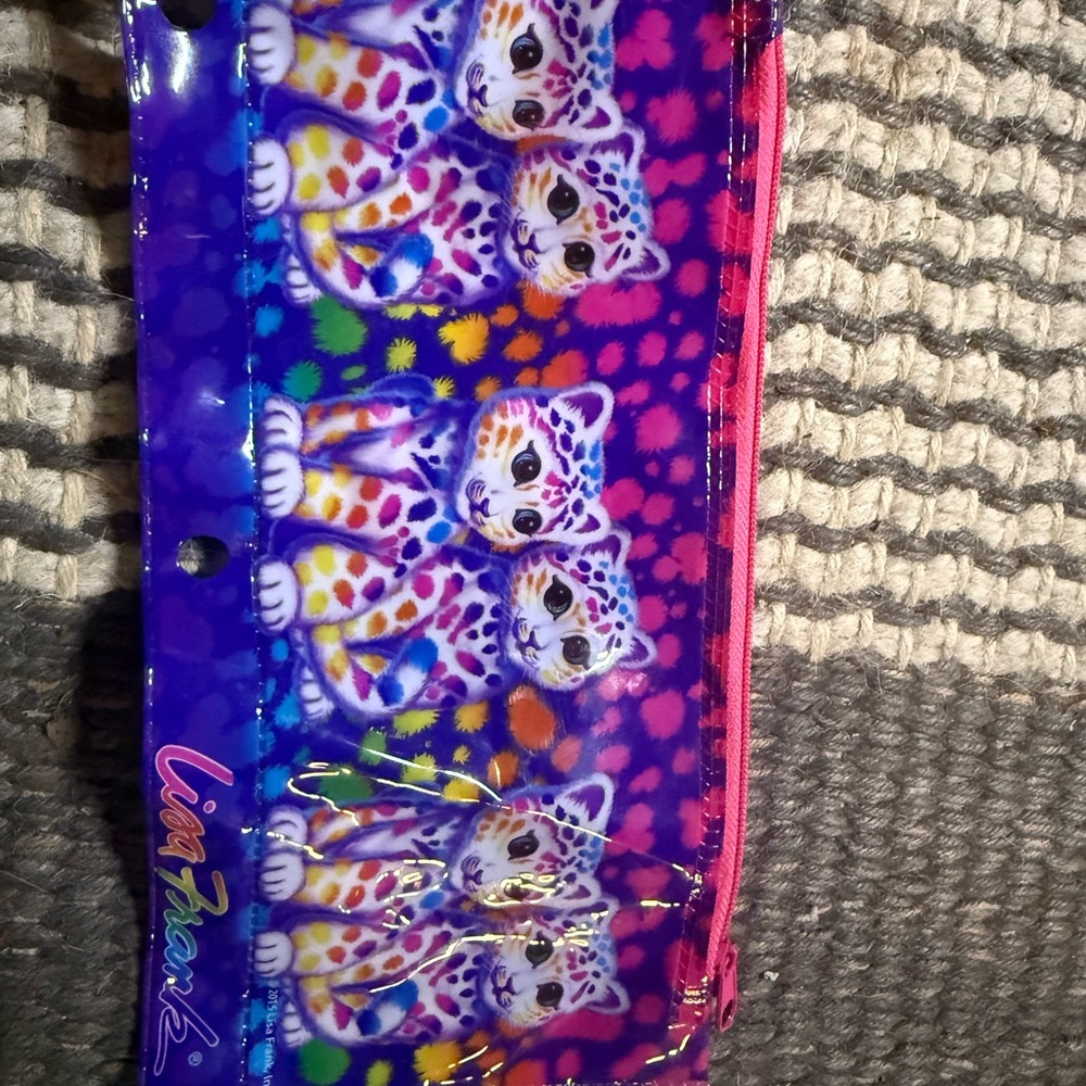 Lisa Frank Multicolor Leopard Zipper Pouch